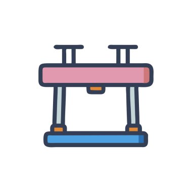 tablo simgesi vektörü. İnce çizgi işareti. İzole edilmiş kontür sembolü gösterimi