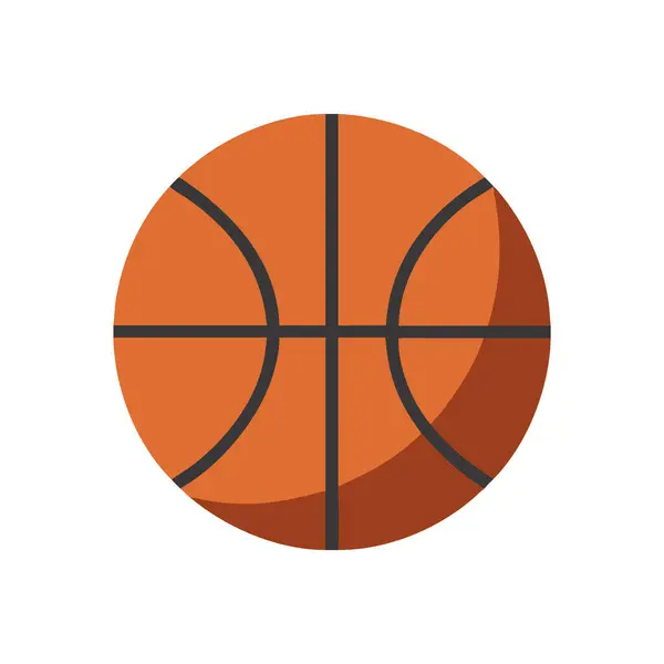Basketbol sepeti düz simgesi, vektör illüstrasyonu