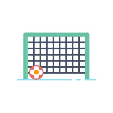 futbol hedef vektörü düz renk simgesi