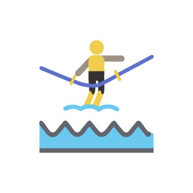 Yüzme havuzu vektör düz çizim. beyaz arkaplanda izole.