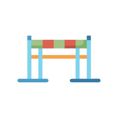 Bariyer düz vektör simgesi