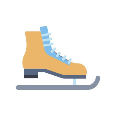 paten vektör illüstrasyonu, kış sporu düz simgesi