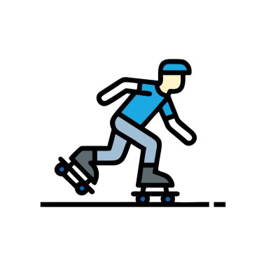 Kayan renkli çizgi simgesi. Web ve mobil uygulama, tanıtım için pictogram.