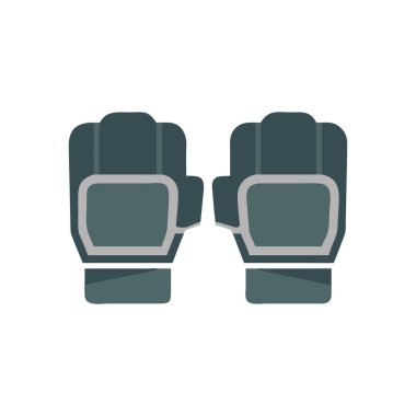 Beyaz arka planda izole edilmiş boks eldiveni ikonu. Boks eldiveni ikonu. Boks eldiveni işareti. düz dizayn. Vektör illüstrasyonu 10