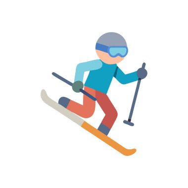 Kayak sporcusu vektör illüstrasyon tasarımlı