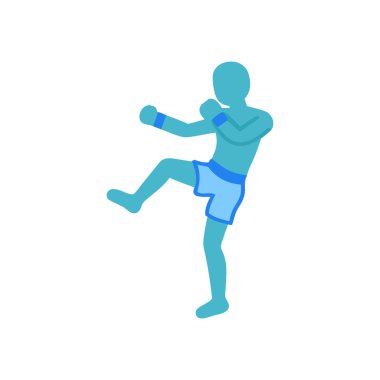 Boksör ikonu. düz tasarım biçimi