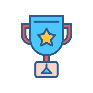 ödül vektörü düz renk simgesi