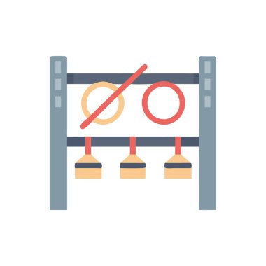 abaküs vektör düz renk simgesi