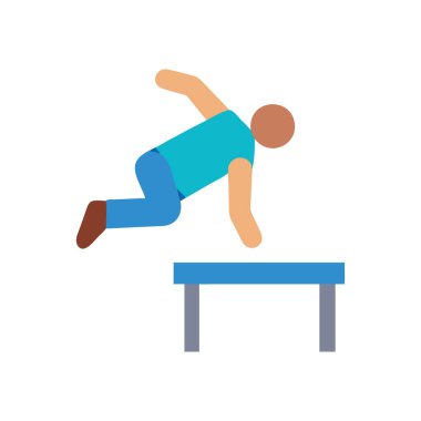 fitness egzersiz düz vektör simgesi