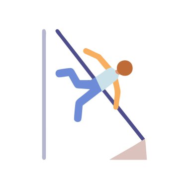 İp ikon vektörü olan adam. İp işaretli izometrik adam. renk sembolü çizimi