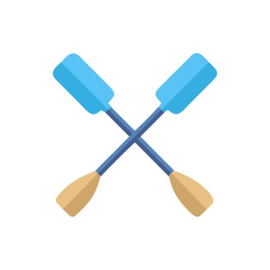 çapraz beyzbol sopası düz biçim simgesi, vektör illüstrasyonu