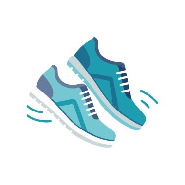 koşu ayakkabıları simge vektör çizim