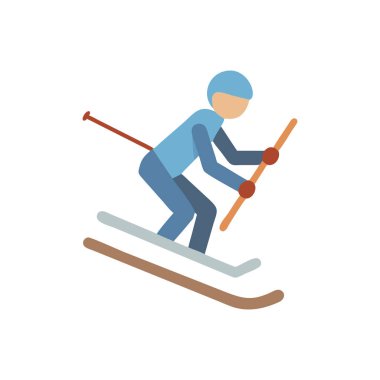 Düz Kayak vektör simgesi