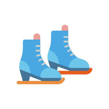 Kış çizme düz simgesi