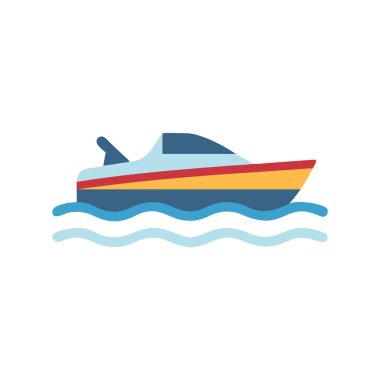 Gemi simgesi vektör çizim logosu