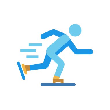 Beyaz arkaplan üzerinde çalışan düz vektör illüstrasyonu