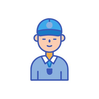 Polis vektör ikonu. İnce çizgi işareti. izole edilmiş sınır sembolü çizimi