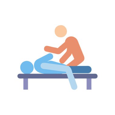 Diz vektör ikonunda ağrı olan bir adam. düz tasarım beyaz arkaplanda izole edildi.