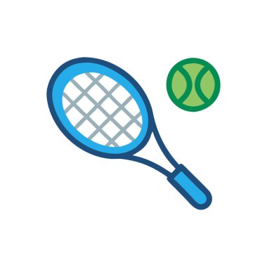 Tenis raketi ve top vektör tasarımı