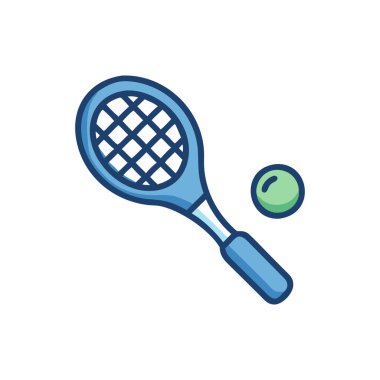 izole tenis raketi ikon vektör tasarımı