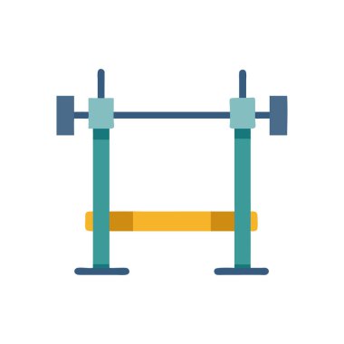 ağırlık kaldırma ekipmanı düz simgesi