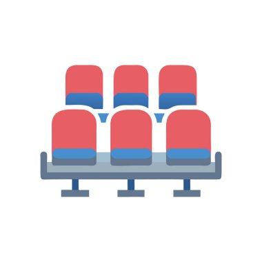 koltuklar düz renk vektörü simgesi