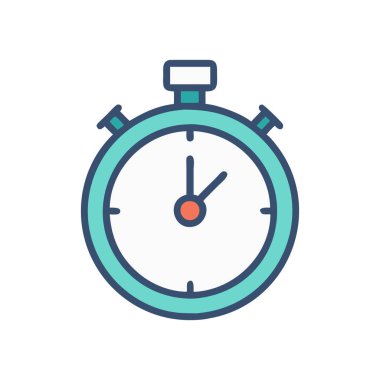 g üzerindeki saat düz vektör simgesi