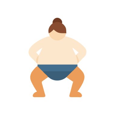 Şişman adam çizimi izole edildi.