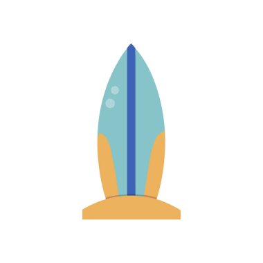 sörf tahtası simgesi düz tasarım vektörü