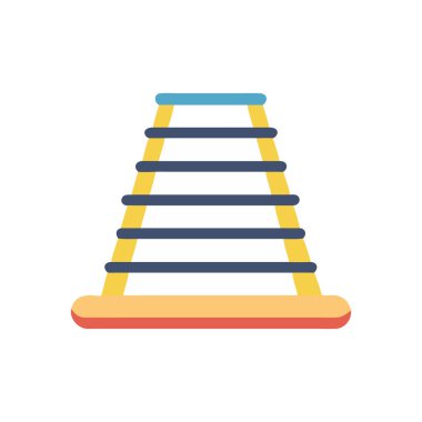 izole edilmiş kule düz ikon vektör tasarımı