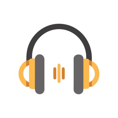 vektör müzik düz simgesi