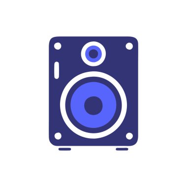 hoparlör simgesi vektörü beyaz üzerine izole edildi