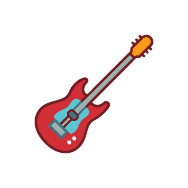 gitar enstrümanı müzik izole simgesi