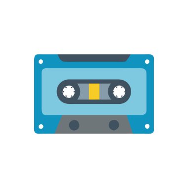 kaset müzik yassı simgesi