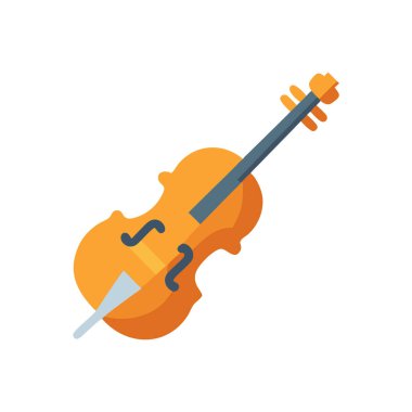 Keman simgesi, düz tasarım