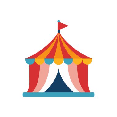 Sirk karnaval çadırı vektör ikonu tasarımı