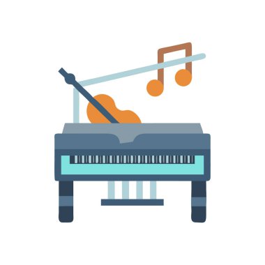 piyano enstrümanı düz simge