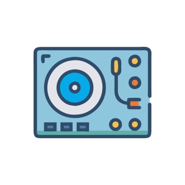 müzik diski oynatıcı vektör çizimi