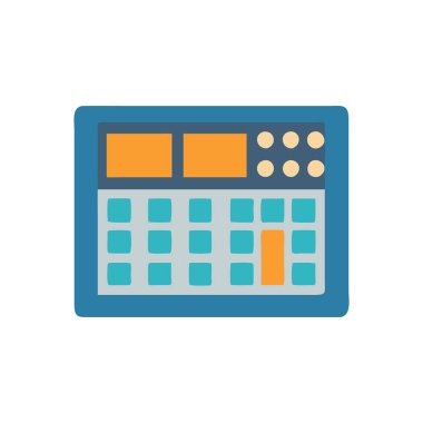 Hesap makinesi simge, düz tasarım