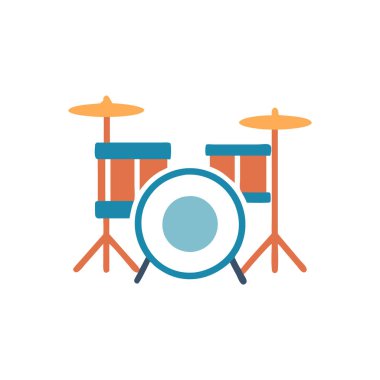 Davul simgesi, vektör illüstrasyonu