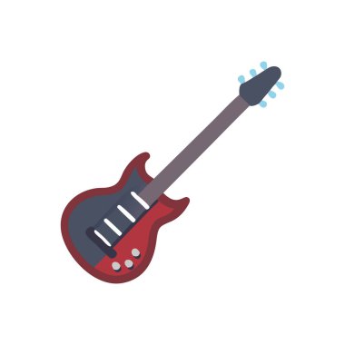 elektro gitar izole simgesi