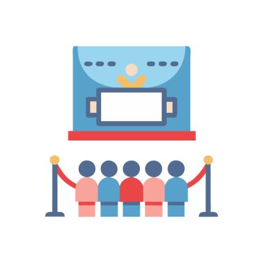 iş insanlarının düz tasarımı vektör illüstrasyon simgesi