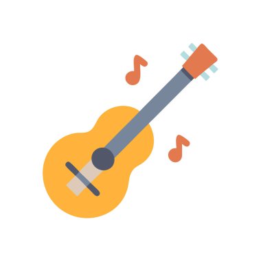 bir müzik enstrümanının düz vektör simgesi tasarımı