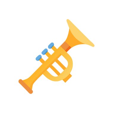 izole edilmiş trompet karikatür vektör çizimi grafik tasarımı