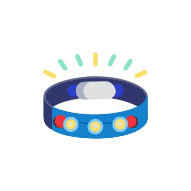 izole edilmiş renkli bilezik simgesi