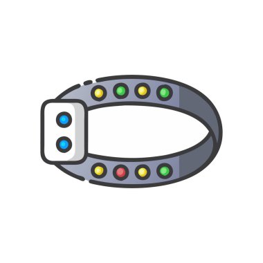 İzole edilmiş bilezik ve bilezik logosu. Bilezik ve aksesuarlar ağ için stok sembolü. Ağ.