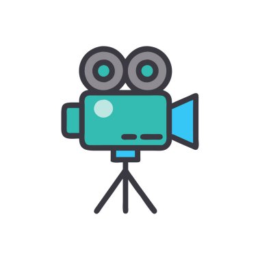 Kamera Dolu Vektör Simgesi Tasarımı