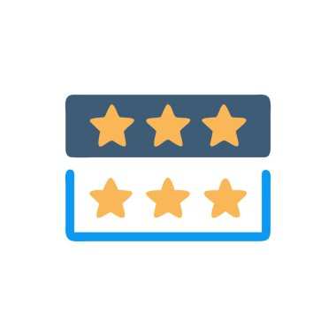 derecelendirme vektörü düz renk simgesi