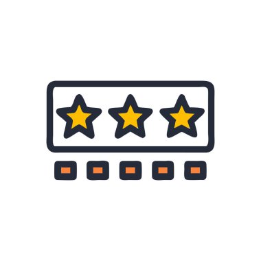 reyting vektör simgesi. Geri bildirim sembolü. düz resimleme