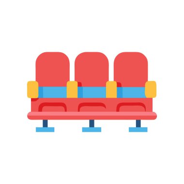 koltuk vektörü düz renk simgesi
